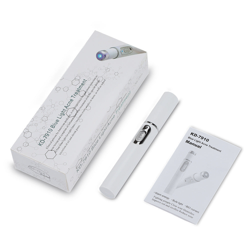 Stylo de thérapie à la lumière bleue contre l'acné, élimination au Laser, traitement des rides et des cicatrices, dispositif souple