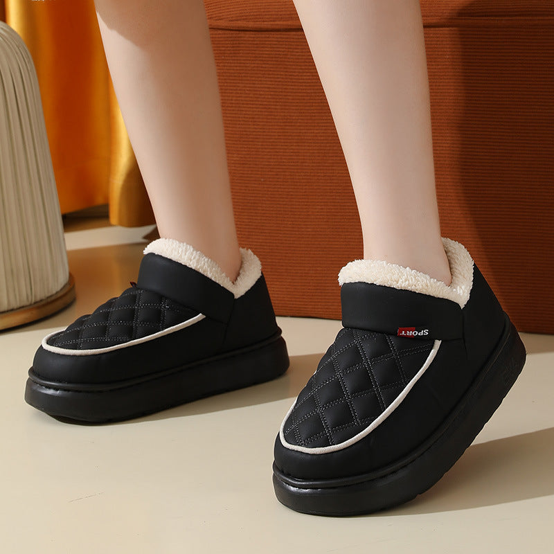 Chaussons d'Hiver Douillets en Coton