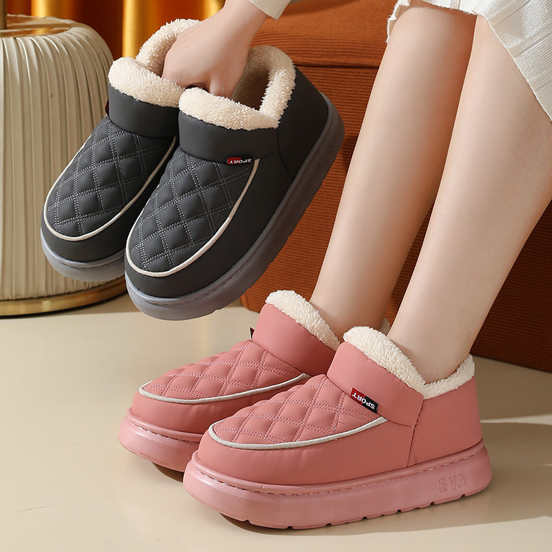 Chaussons d'Hiver Douillets en Coton