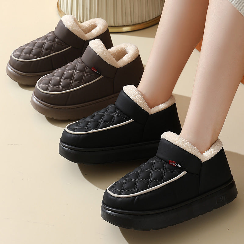Chaussons d'Hiver Douillets en Coton